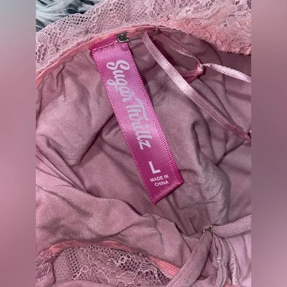 Sugar Thrillz Pink Jellyfish lace babydoll Dress - Picture 8 of 9